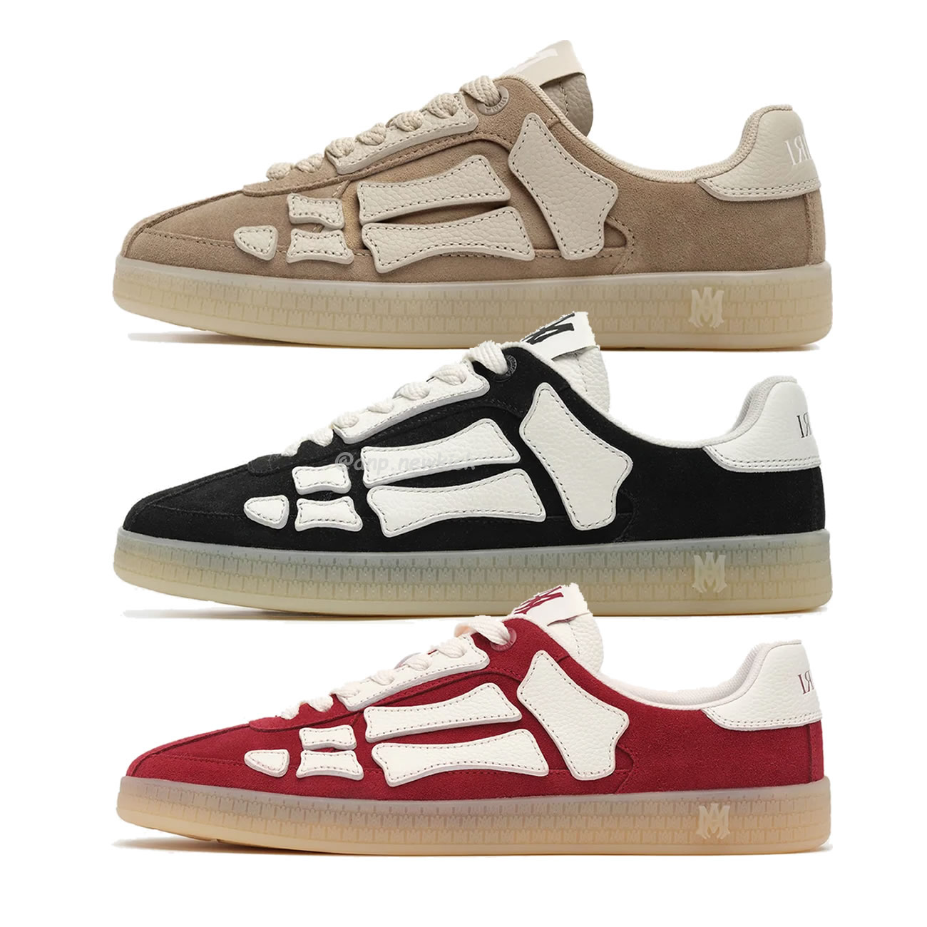 Amiri Pacific Bones Black Red Brown White (1) - newkick.vip